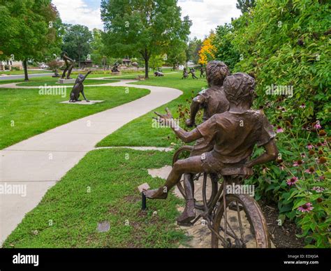 Benson Sculpture Garden home of Sculpture in the Park show in Loveland Colorado Stock Photo - Alamy