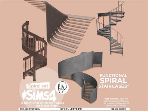 Spiral stairs cc sims 4 - Syboulette Custom Content for The Sims 4