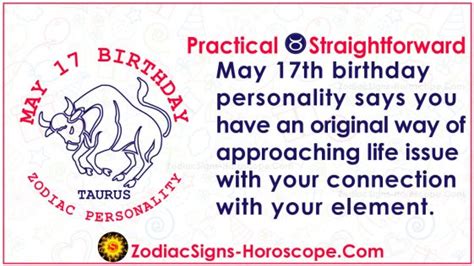 May 17 Zodiac – Full Horoscope Birthday Personality | ZSH