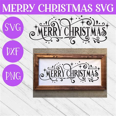 Merry Christmas Svg Merry Christmas Sign Christmas Svg | Etsy