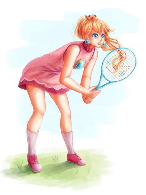 Tennis Princess Peach! (Color Practice) by FenHung on DeviantArt