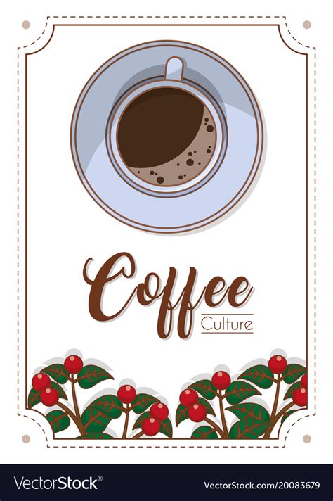 Coffee culture concept Royalty Free Vector Image