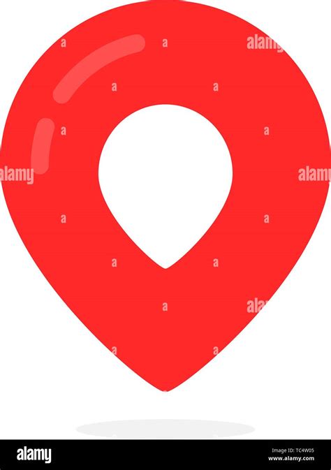 abstract geotag logo and red map pin icon Stock Vector Image & Art - Alamy