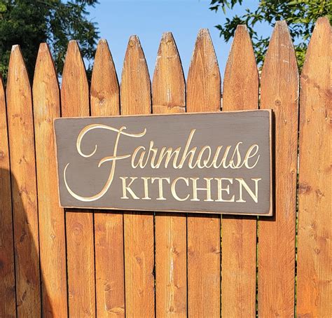 Custom Carved Wooden Sign - Farmhouse Kitchen - 24x10