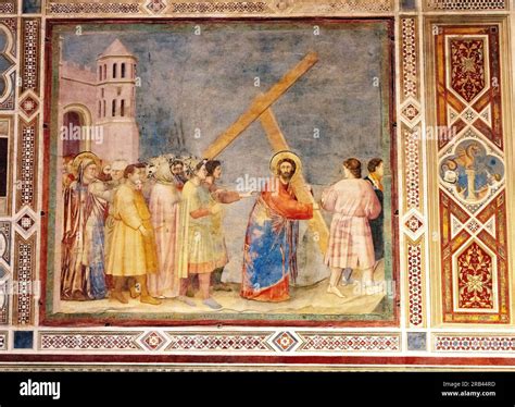 Giotto fresco, the Scrovegni Chapel, Padua Italy - 1300s Italian Renaissance paintings of the ...