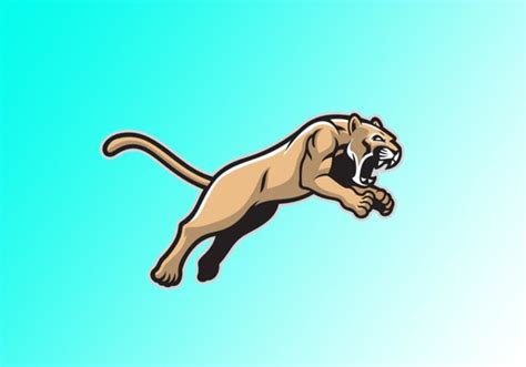 Roaring Cougar Mascot Clipart Collection | High-Quality Illustrations for Teams and Schools