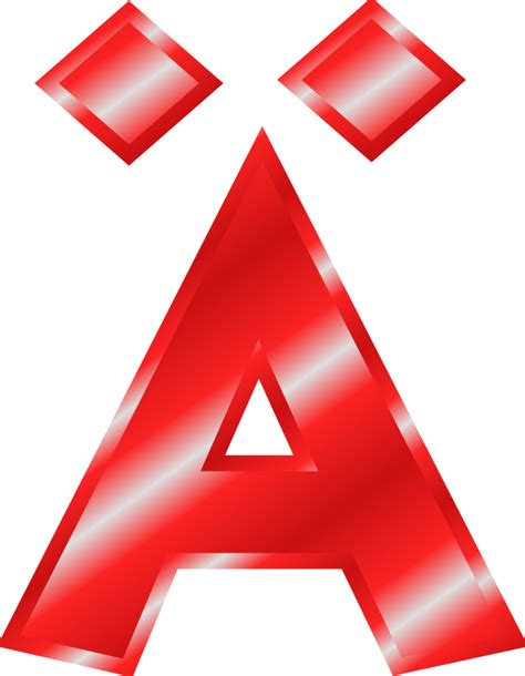 Free Clipart: Effect Letters Alphabet red: Ä | mireille