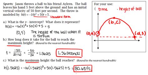 Useful Applications - Quadratic Functions