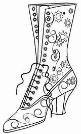 Free Witch Shoe Template  Use A Pencil To Draw In The Details Of sketch template