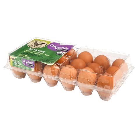 Marketside Organic Cage Free Brown Eggs, Large, 18 count, 36 oz ...