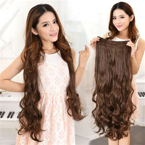 100CM-75CM-60CM-45CM-Long-clips-in-one-piece-hair-extension-amazing ...