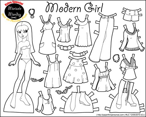 Paper Doll Clothes Coloring Pages – Salumguilher - Free Printable Paper ...