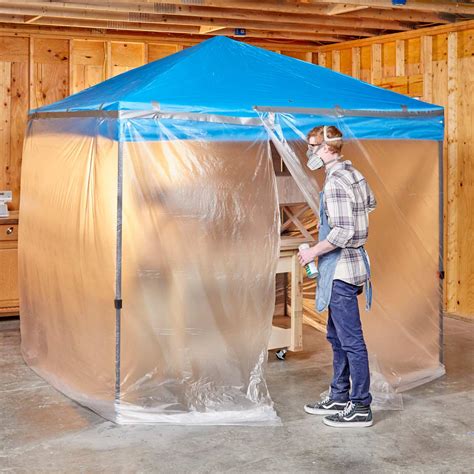 Easy (and Roomy!) DIY Paint Booth | Diy paint booth, Paint booth, Garage makeover