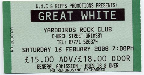 Great White, @ Yardbirds , Grimsby 16-2-08 – Gig Addiction