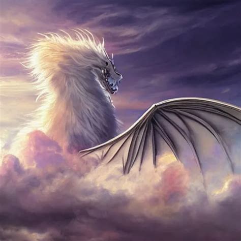 Luck dragon playing a harp in the cumulous clouds, | Stable Diffusion ...