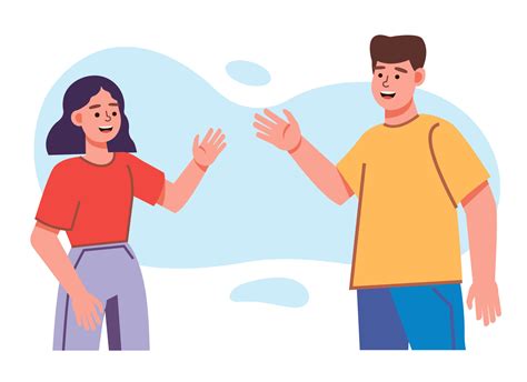 People greet gesture flat vector illustration set. People wave hello ...