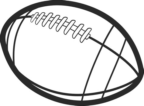 Rugby Ball line - Openclipart