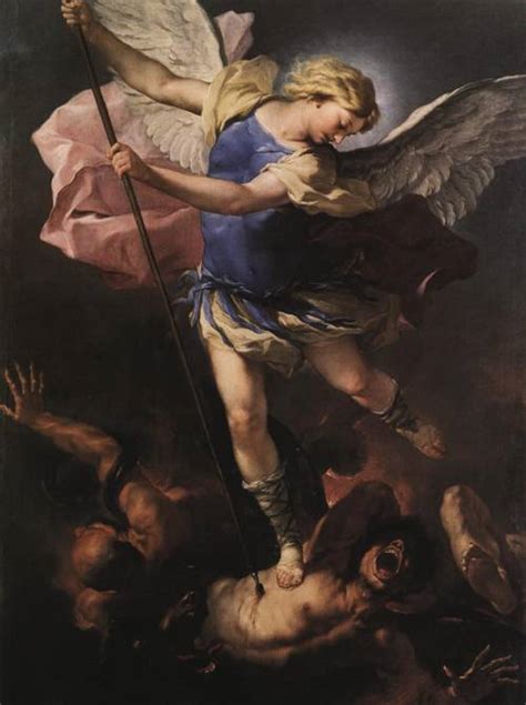 St. Michael (St. Michael the Archangel) Painting | Luca Giordano 1663 ...