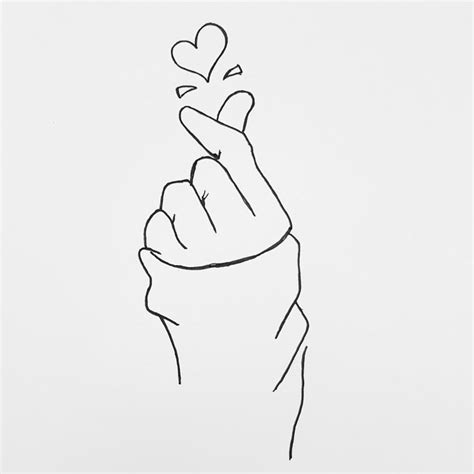 Hand fingers heart love art | Love heart drawing, Heart hands drawing ...