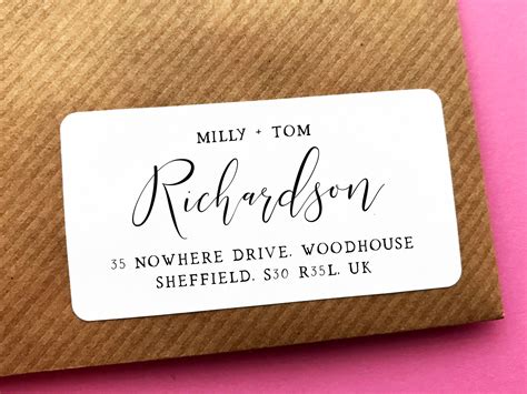 Elegant Address Sticker Wedding Address Label Modern Address | Etsy
