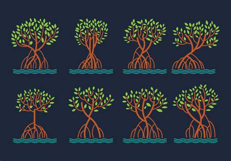 Mangrove Vector Pack 129008 Vector Art at Vecteezy