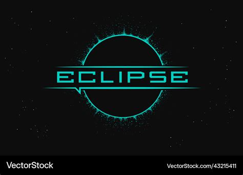 Solar eclipse printable logo Royalty Free Vector Image