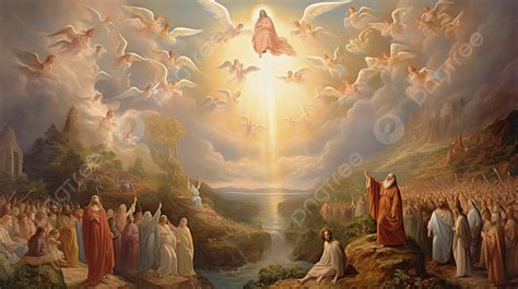 صعد المسيح إلى الجنة مع الملائكة من حوله, صور المجيء الثاني للمسيح, السيد المسيح, دين صورة ...