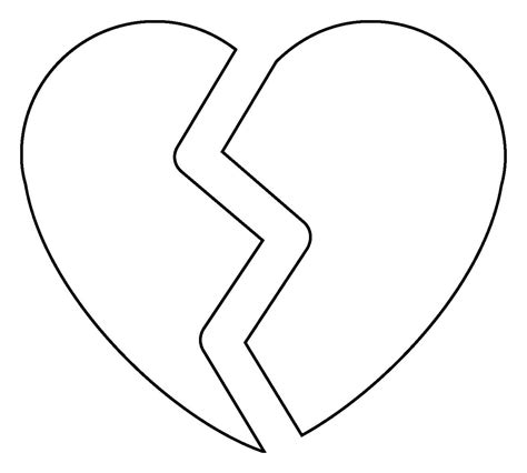 Basic Broken Heart Emoji coloring page - Download, Print or Color Online for Free