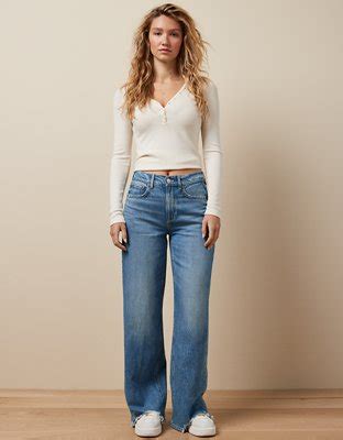 AE Dreamy Drape Super High-Waisted Baggy Wide-Leg Jean