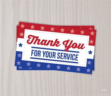 Instant Download Veterans Day Thank You Cards by DearHenryDesign ...