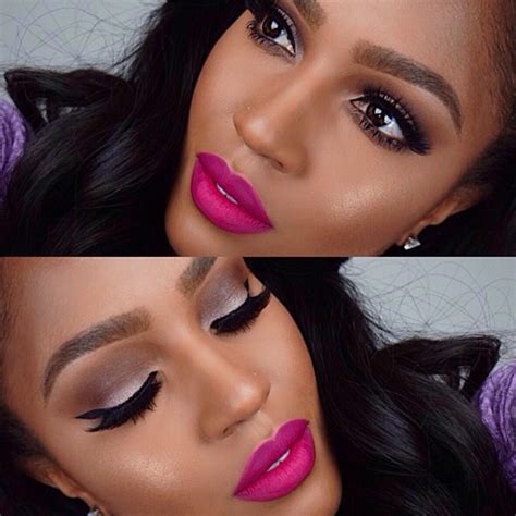 Pin by Nicole Kilafwa on Makeup | Lipstick for dark skin, Pink lipstick, Pink lips