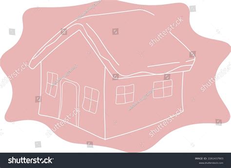 Sketch Small House Kids Drawing Style Stock Vector (Royalty Free ...