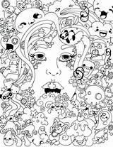 Trippy Shroom Coloring Pages At GetColoringscom  Free Printable sketch template