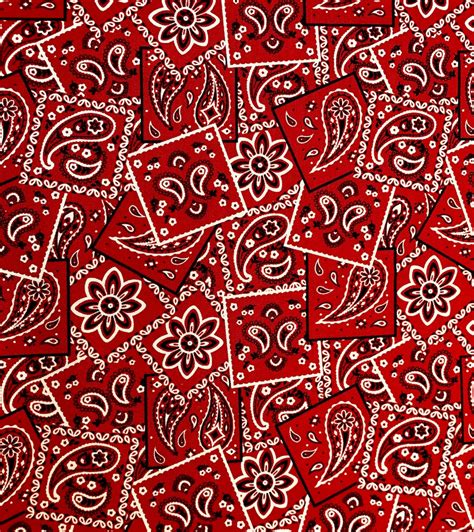 Red Bandana Fabric, Classic Paisley Bandanna Fabric on Red, Ranch Fabric, Farmers Fabric ...