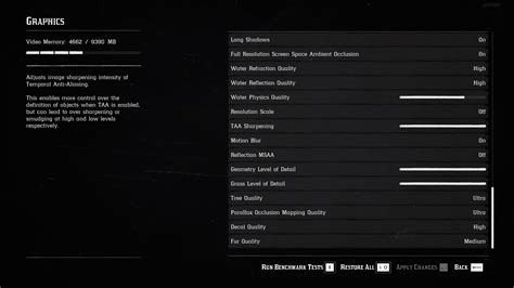 Here are all the different graphics settings in Red Dead Redemption 2 ...