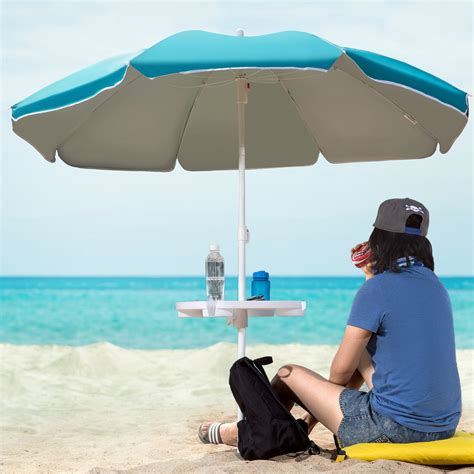 WeJoy Portable Beach Umbrella Table with 4 Cup Holders - Viralix