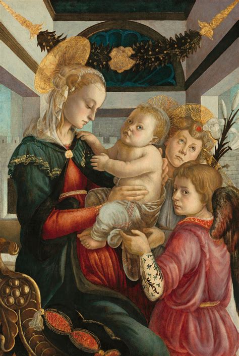 Madonna and Child with Angels, 1465/1470 by Sandro Botticelli - Paper Print - Custom Prints and ...