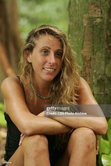 Castaway, Katie Gallagher of the Koror tribe during the final episode ...