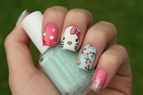 Hello kitty nails, Hello kitty nails art, Fancy nails