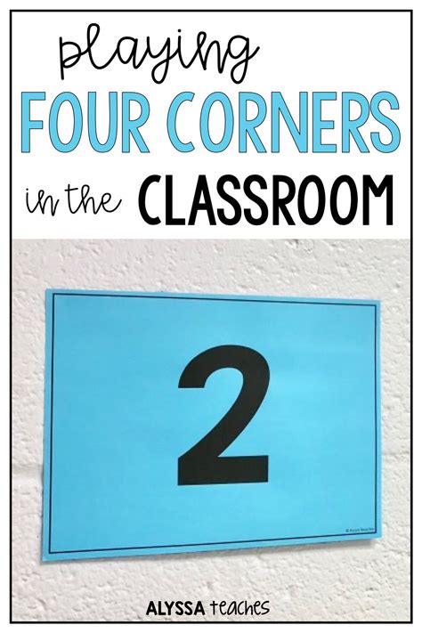 Playing Four Corners in the Classroom - Alyssa Teaches