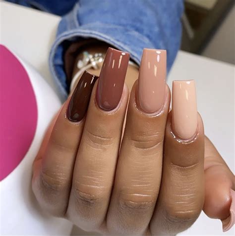 Pin by Svitlana on Brown nails | Brown acrylic nails, Thanksgiving nails, Brown nail polish