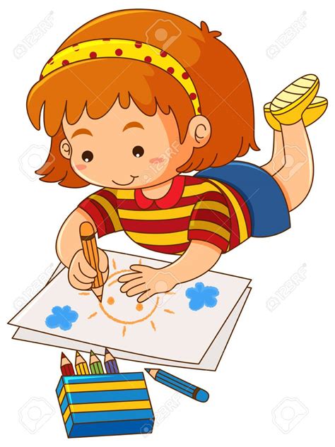 little girl drawing clipart 10 free Cliparts | Download images on Clipground 2024