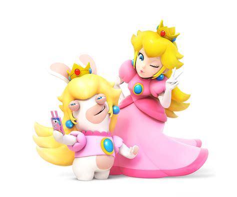 rabbid_peach_and_princess_peach_mario_plus_rabbids_kingdom_battle_artwork | My Nintendo News