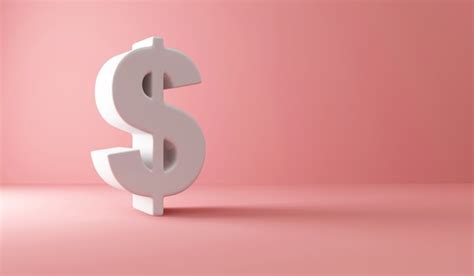 Premium Photo | Dollar sign on pink