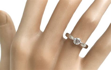 Tiffany & Co .41ct I/SI1 Round Brilliant Diamond Harmony Engagement Ri - Bloomsbury Manor Ltd