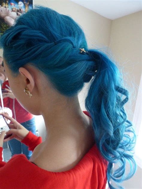 Neon Blue Hair | Gorgeous hair, Long hair styles, Cool hairstyles