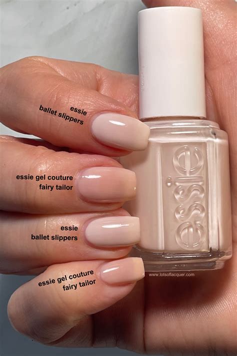 essie ballet slippers vs fairy tailor | Essie nail polish colors, Essie ...