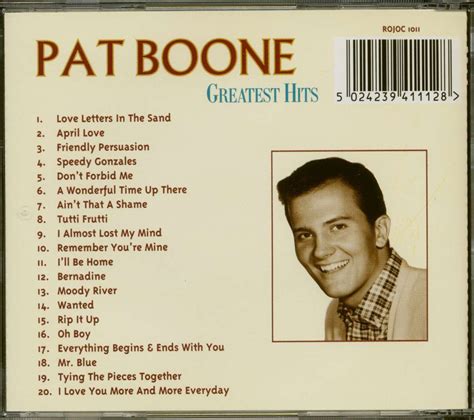 Pat Boone CD: Greatest Hits (CD) - Bear Family Records