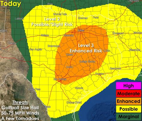 Enhanced Severe Weather Risk Issued for Today | Texas Storm Chasers