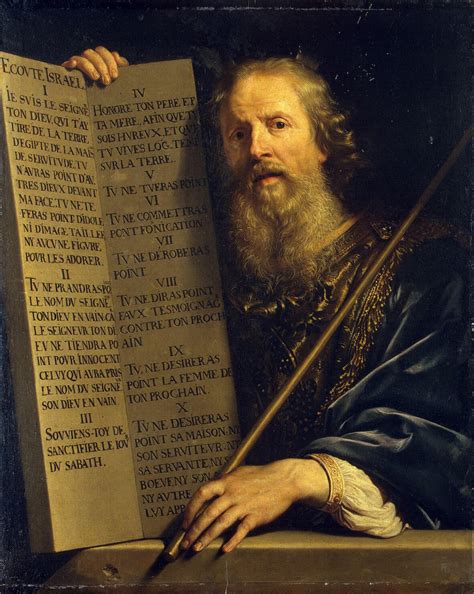 Moses with the Ten Commandments Painting | Champaigne Philippe de Oil ...